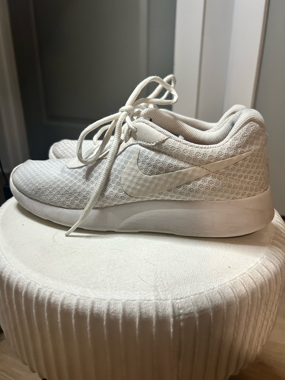 Nike White Y2K Mesh Athletic Sneakers